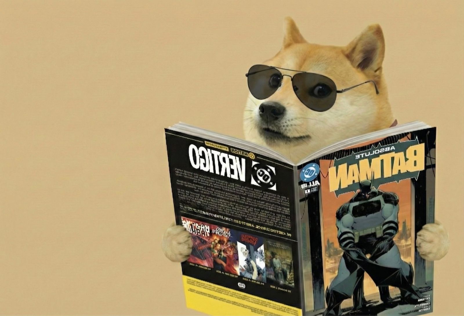 Cheems reading a book